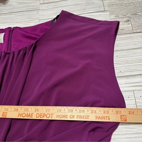 SUZI CHIN FOR MAGGY BOUTIQUE PURPLE SHEATH STRETCH DRESS PLUS SIZE 20W - Picture 6 of 10